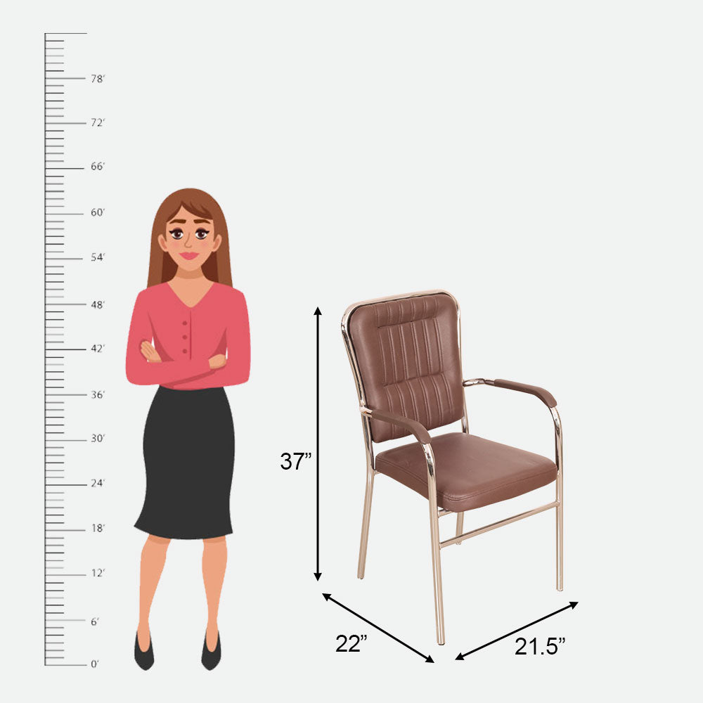 MAARK VISITOR CHAIR 518 COFFEE COLOUR HT