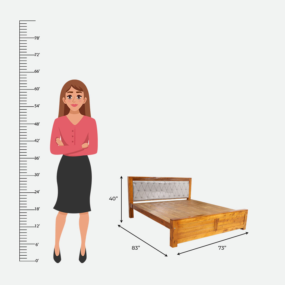 MAARK KING SIZE BED (6*6.25) CUSHION 03-AK WCF