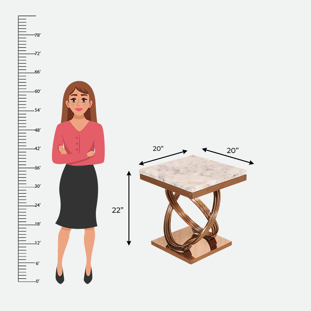 MAARK MARBLE TOP COFFEE TABLE T032-SML HT