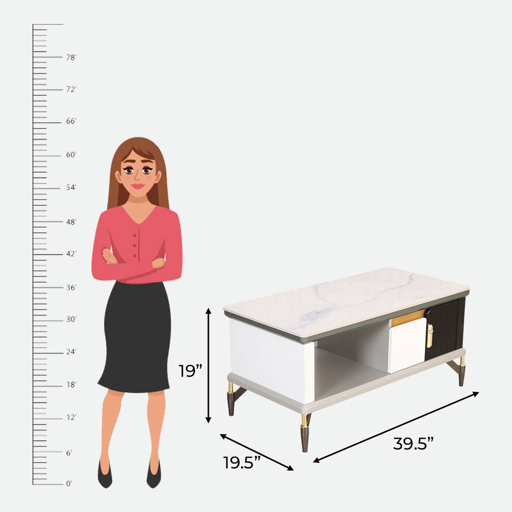 MAARK MARBLE TOP COFFEE TABLE 2203 HT