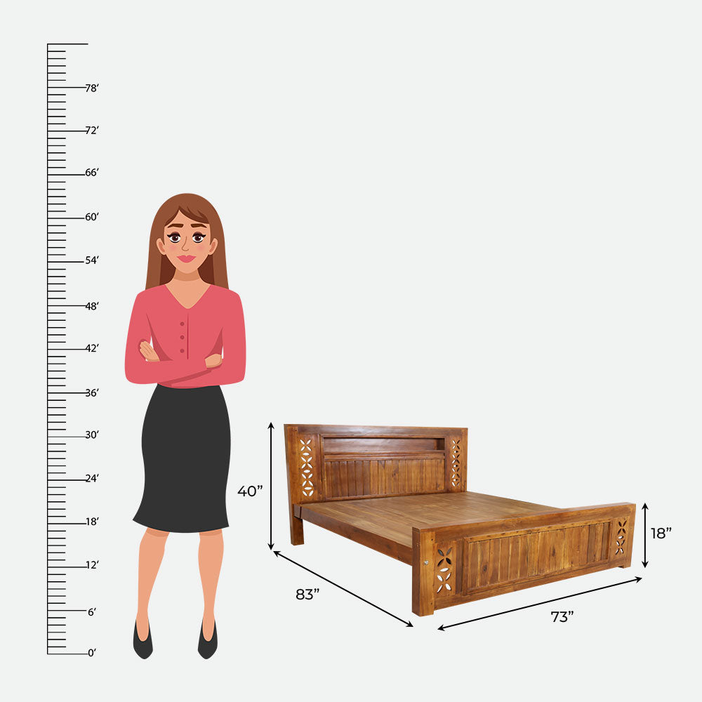 MAARK KING SIZE BED (6*6.25) AK-19 WCF