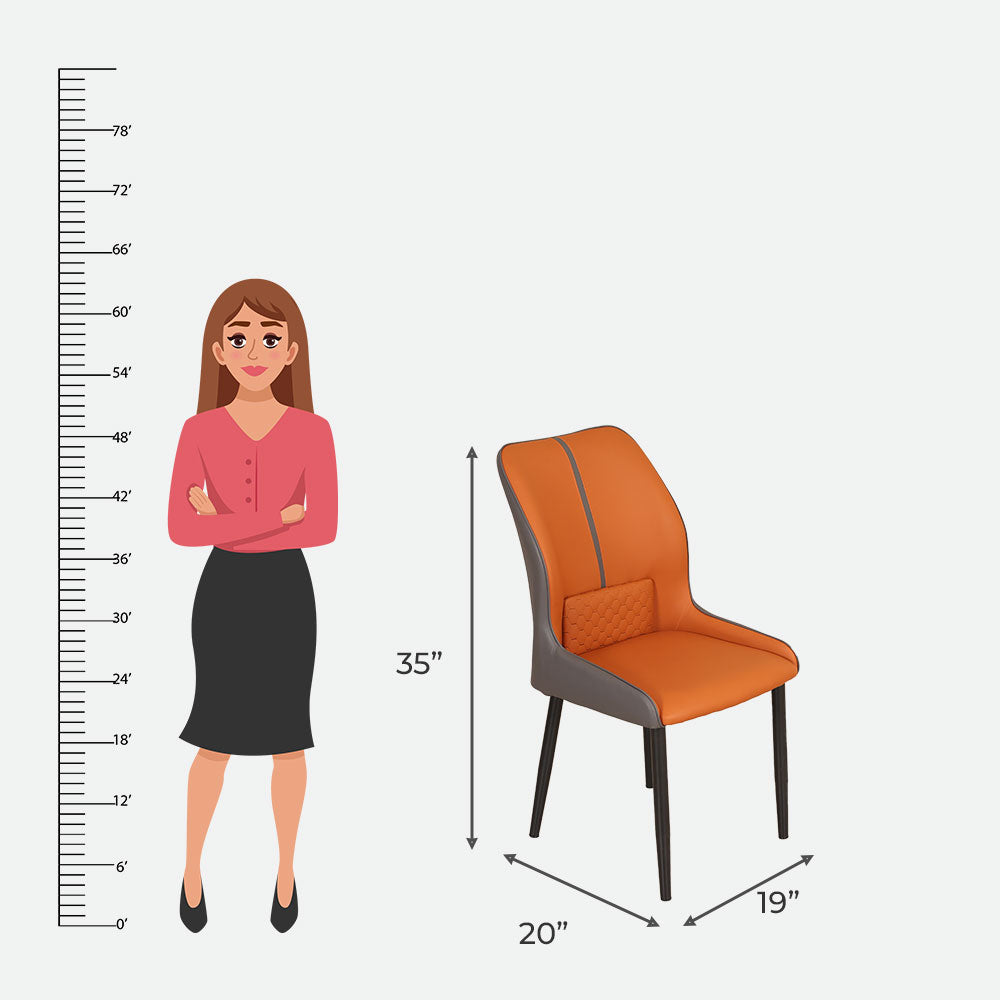 MAARK MARBLE TOP 4 SEATER DINING SET 899-1-882 HT