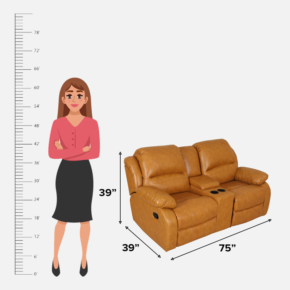 MAARK MOTORIZED RECLINER FABRIC SOFA SET (3R+2R+CONSOLE+1MOT) F411