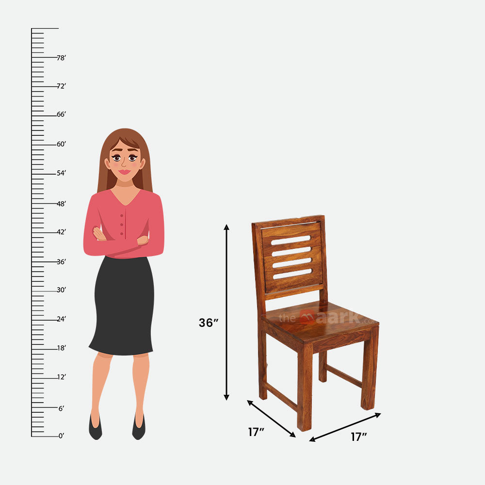 MAARK SHEESHAM WOOD 2 SEATER DINING SET (2.75*2.75) 1184 NATURAL FINISH SV