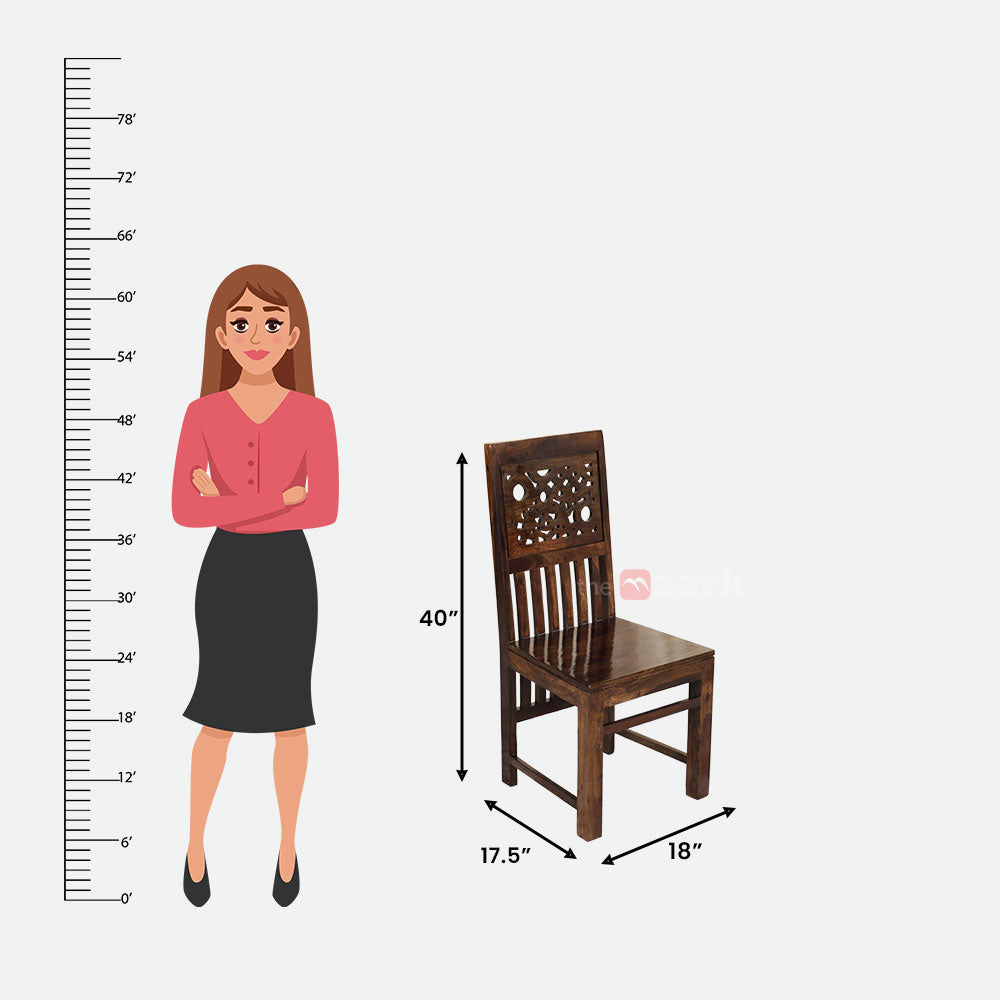 MAARK SHEESHAM WOOD 6 SEATER DINING SET (5.25*3) 1152 STONE FINISH SV