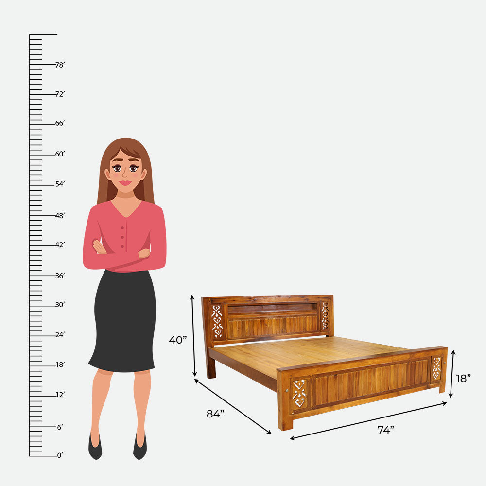 MAARK KING SIZE BED (6*6.25) AK-02 WCF