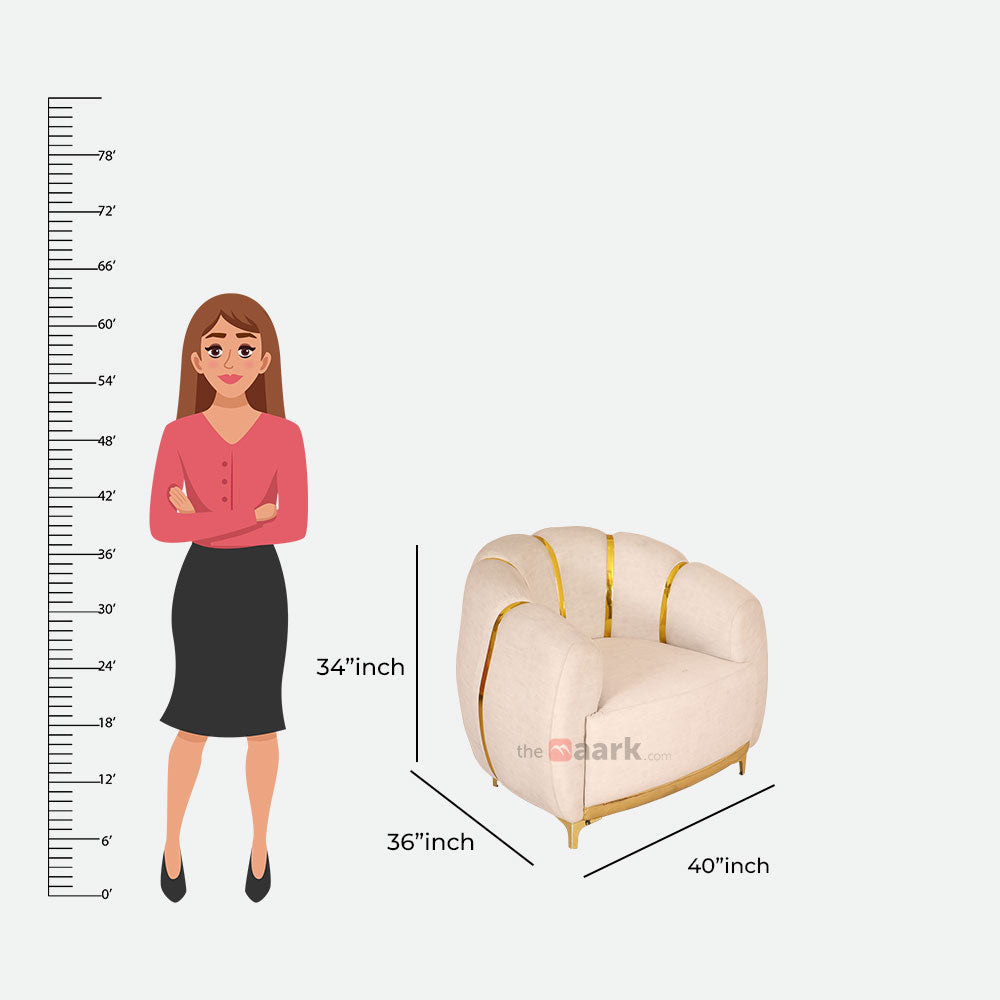 MAARK FABRIC SOFA SET (3+3+1+1+PUFFY) SUN FLOWER