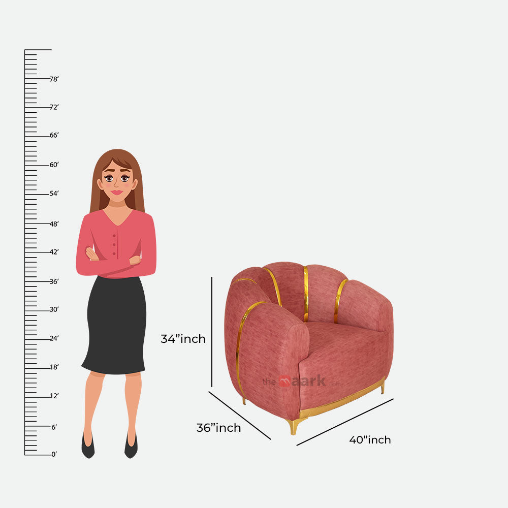 MAARK FABRIC SOFA SET (3+3+1+1+PUFFY) SUN FLOWER