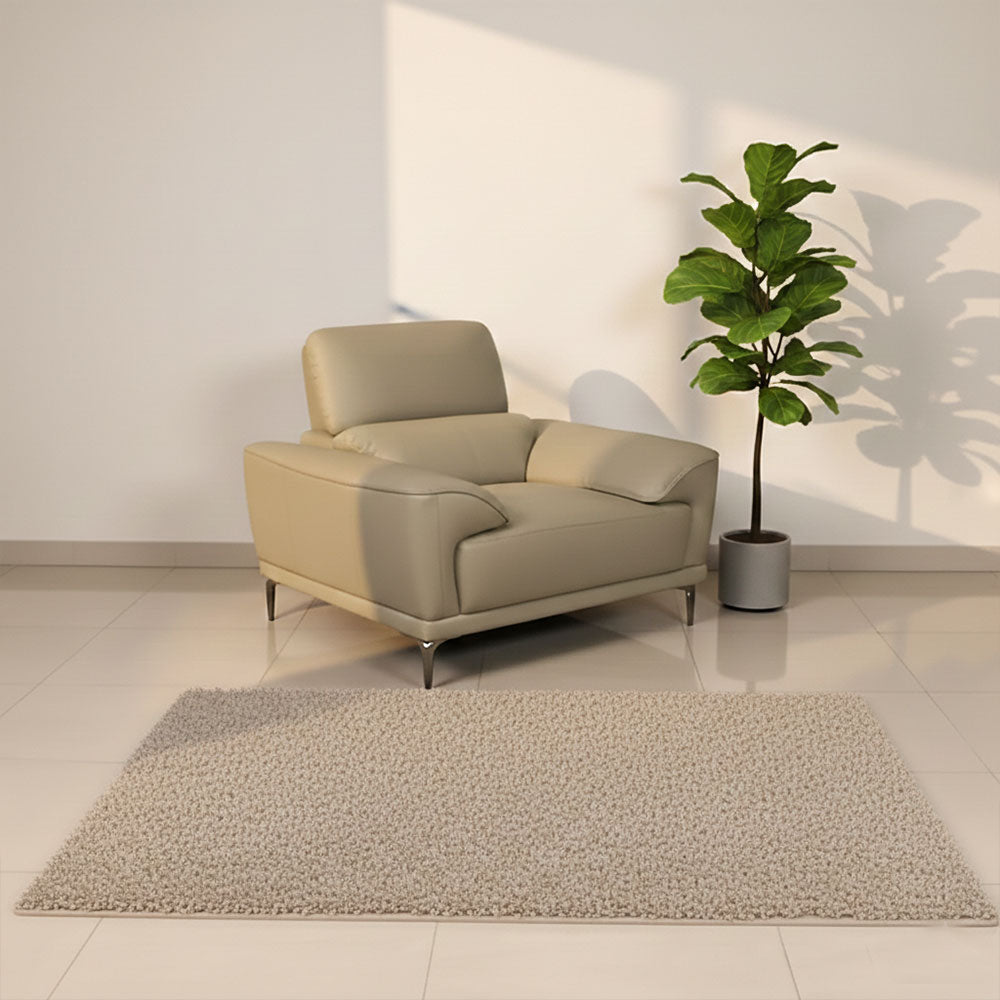 MAARK LEATHER SINGLE SEATER SOFA 7079 MOCHA COLOUR HT