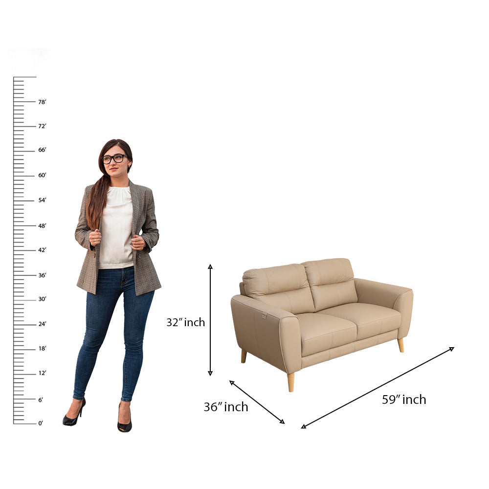 MAARK LEATHER SOFA SET (3+2) 6041 SMOKY GRAY ML