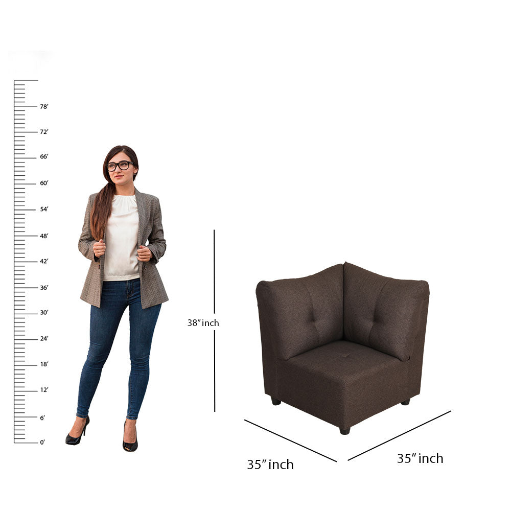 MAARK FABRIC CORNER SOFA 5 SEATER ROMANTIC