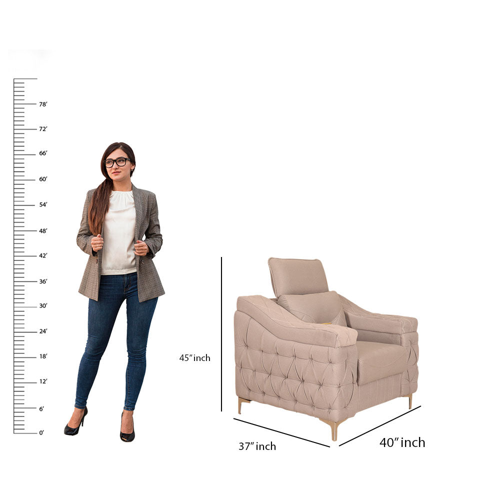 MAARK FABRIC SOFA SET (3+1+1) CAMEL BACK