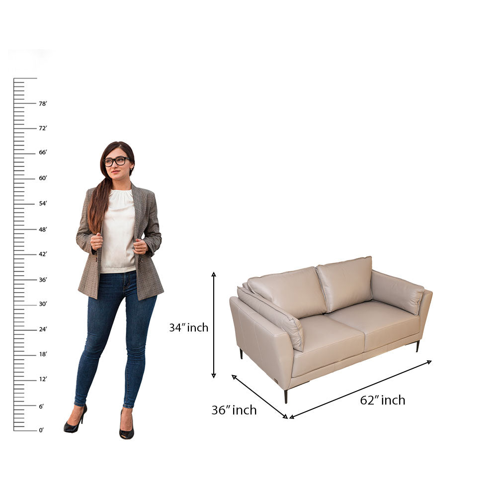 MAARK LEATHER SOFA SET (3+2) 6015 SMOKY GRAY ML