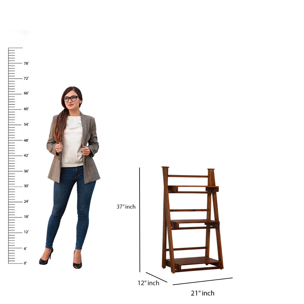 MAARK WOODEN CORNER STAND 3 FEET LADDER VMG