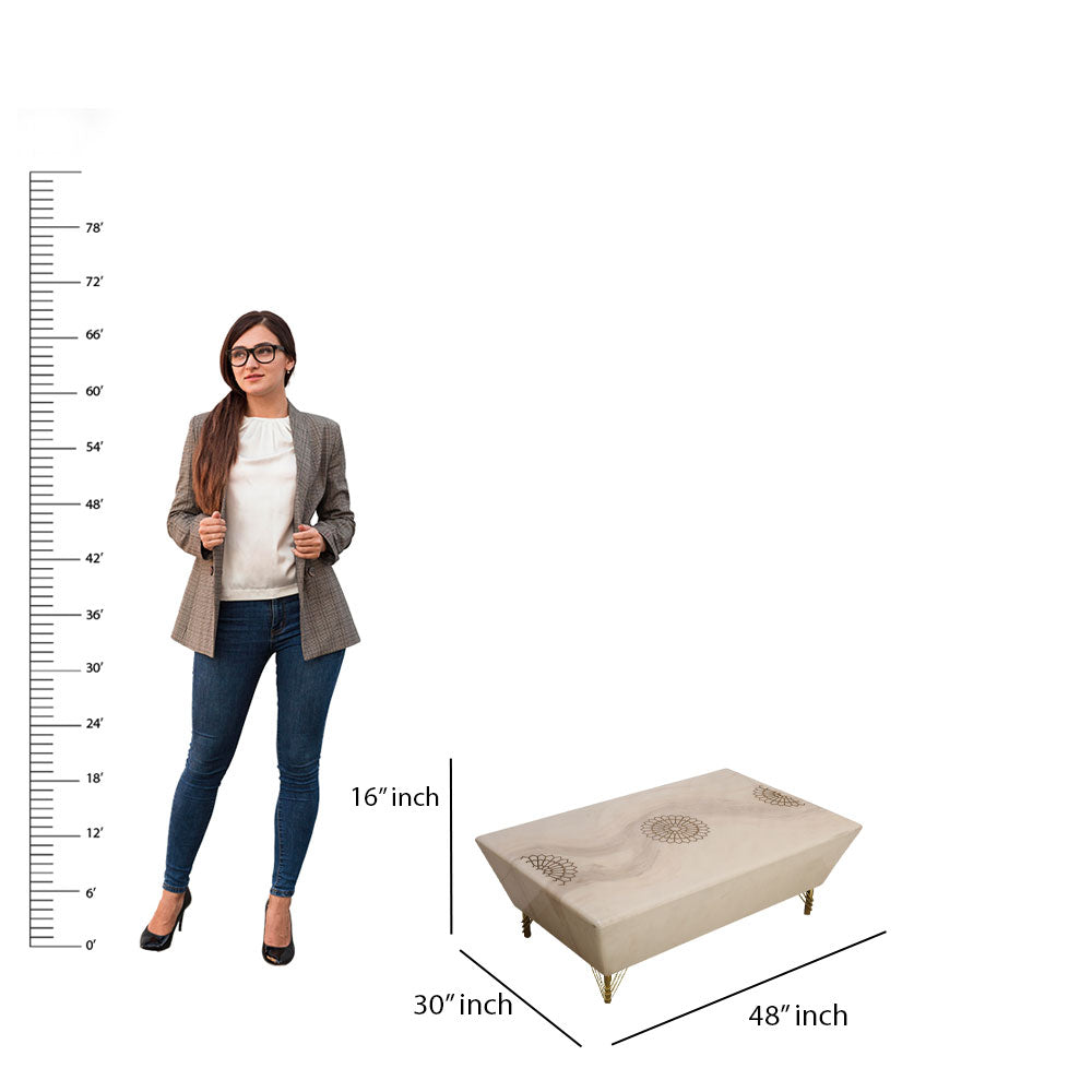 MAARK MARBLE TOP COFFEE TABLE MONALISA SM