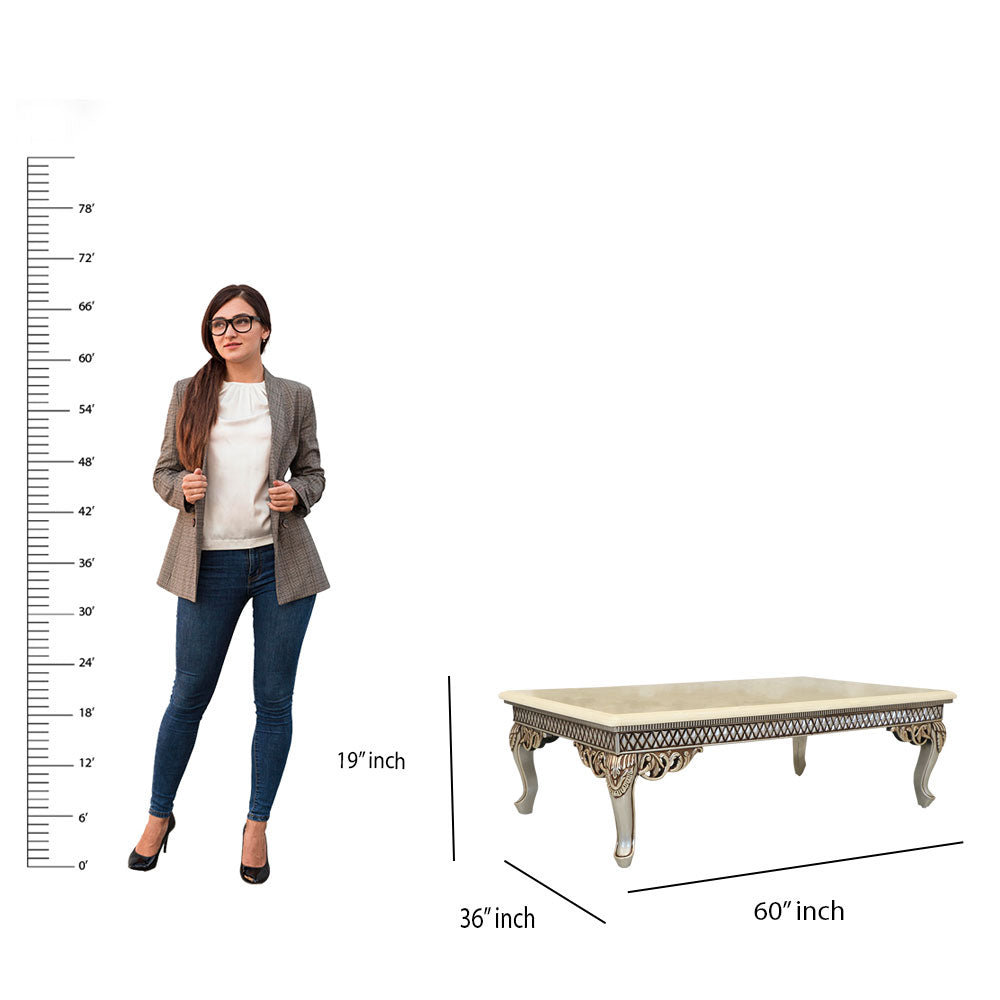 MAARK MARBLE TOP MARBLE COFFEE TABLE DIAMOND BF