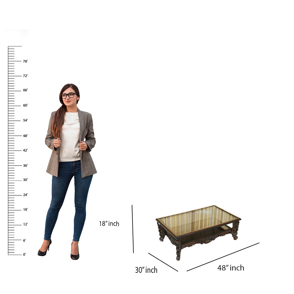 MAARK GLASS TOP COFFEE TABLE 008 TD