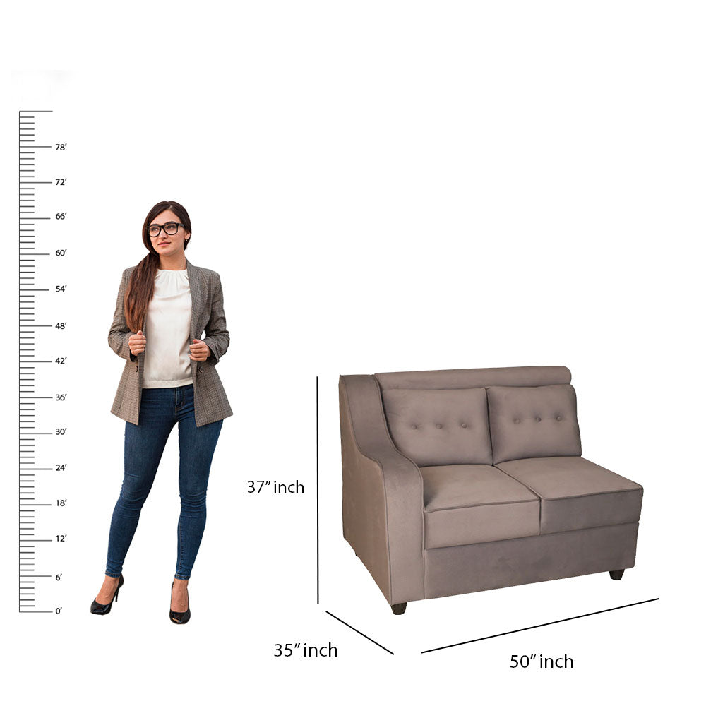 MAARK FABRIC CORNER SOFA 5 SEATER CLASSIC GRAY COLOUR