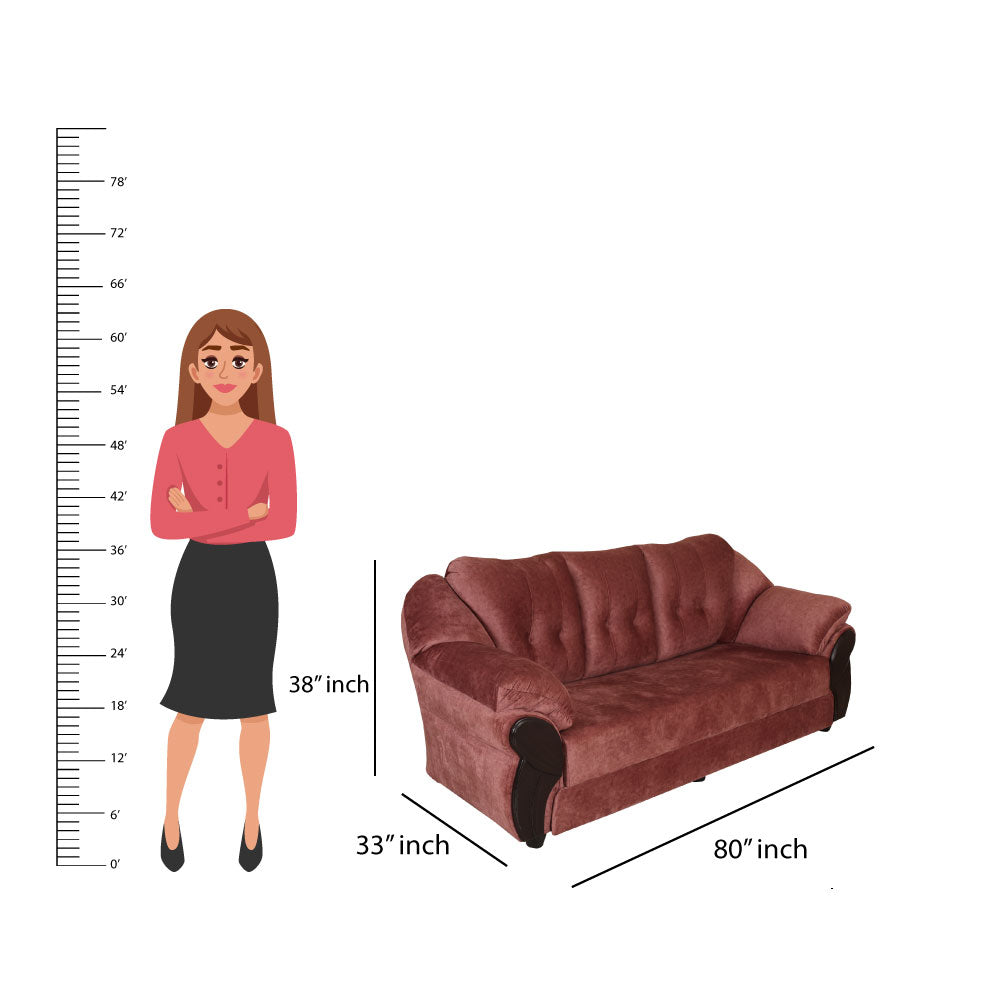 MAARK FABRIC SOFA SET (3+1+1) ROMANTIC