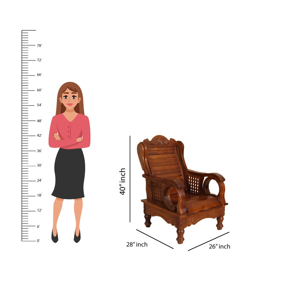 MAARK WOODEN SOFA SET (3+1+1) S-40 WCF