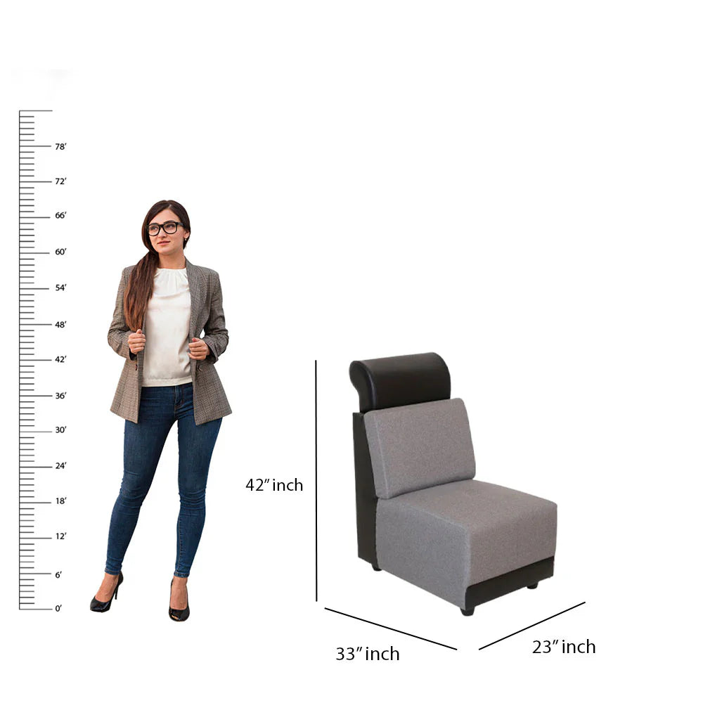 MAARK FABRIC CORNER SOFA 5 SEATER INDROYAL GRAY COLOUR
