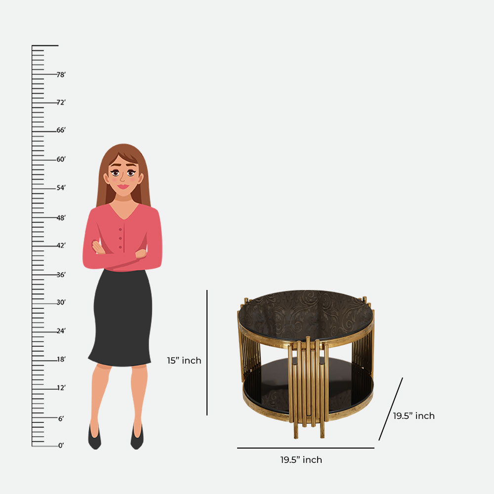 MAARK MARBLE TOP COFFEE TABLE SET CJ-11 HT