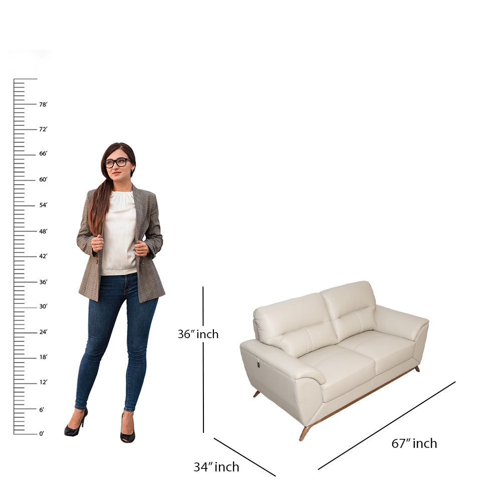 MAARK LEATHER SOFA SET (3+2+1) 9496 CREAM COLOUR HT