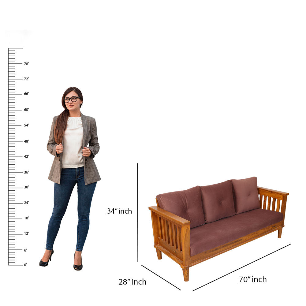 MAARK WOODEN SOFA SET (3+1+1) KIA