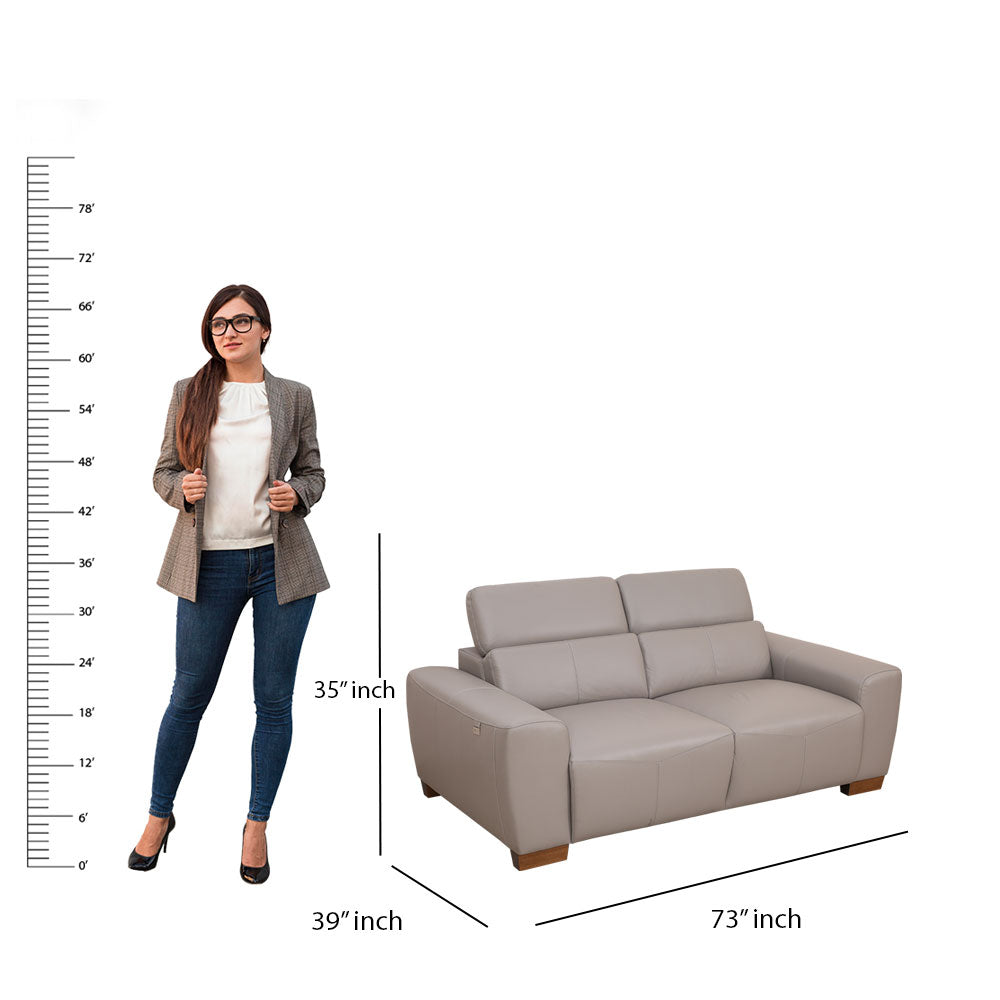 MAARK LEATHER SOFA SET (3+2) 6034 SMOKY GRAY ML
