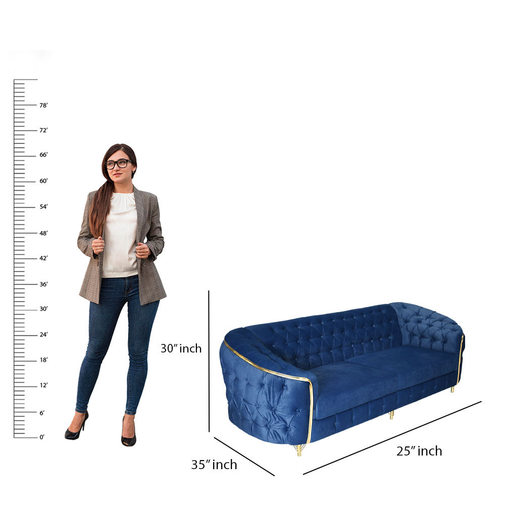 MAARK FABRIC SOFA SET (3+1+1) LUX BLUE COLOUR