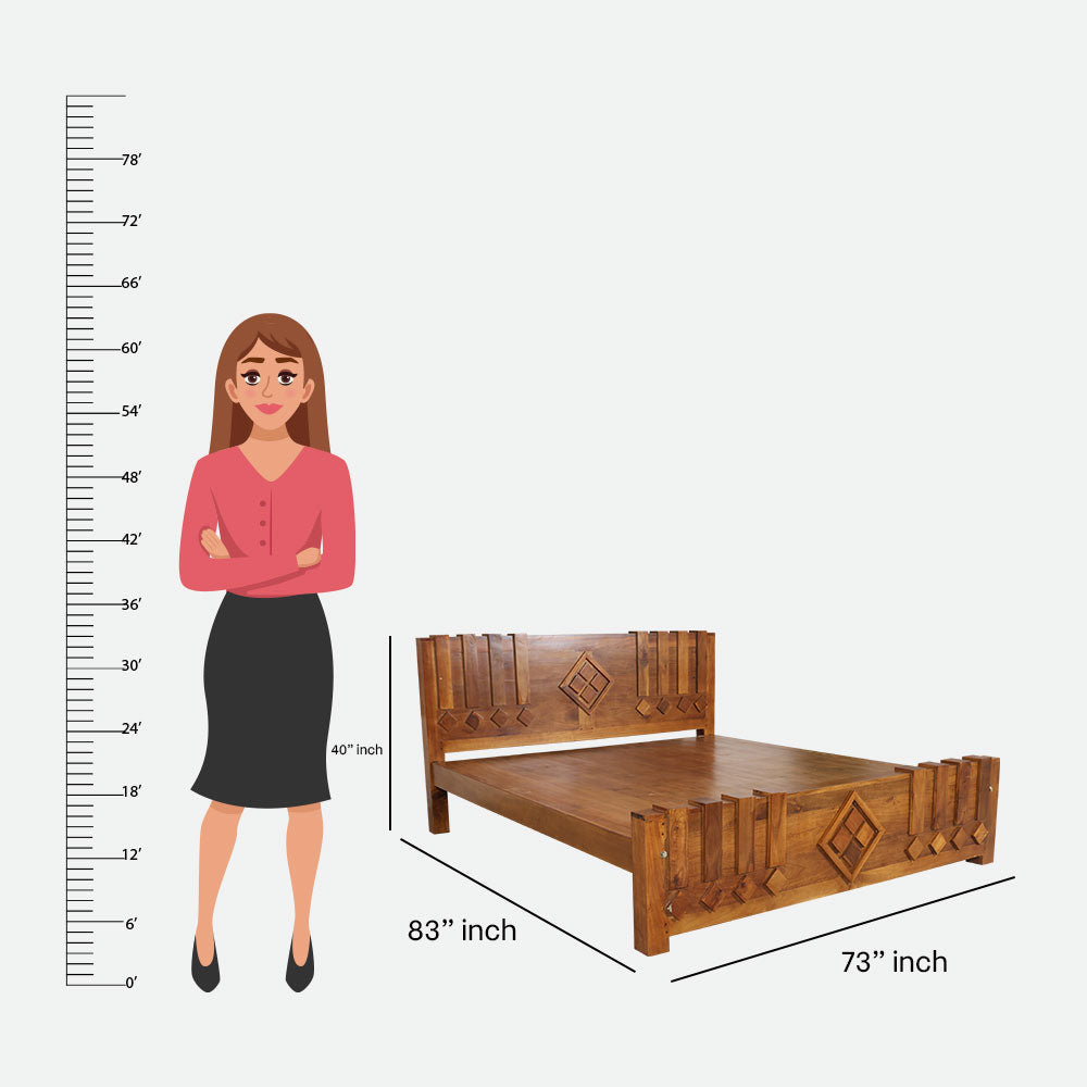 MAARK KING SIZE BED (6*6.25) AK-05 WCF