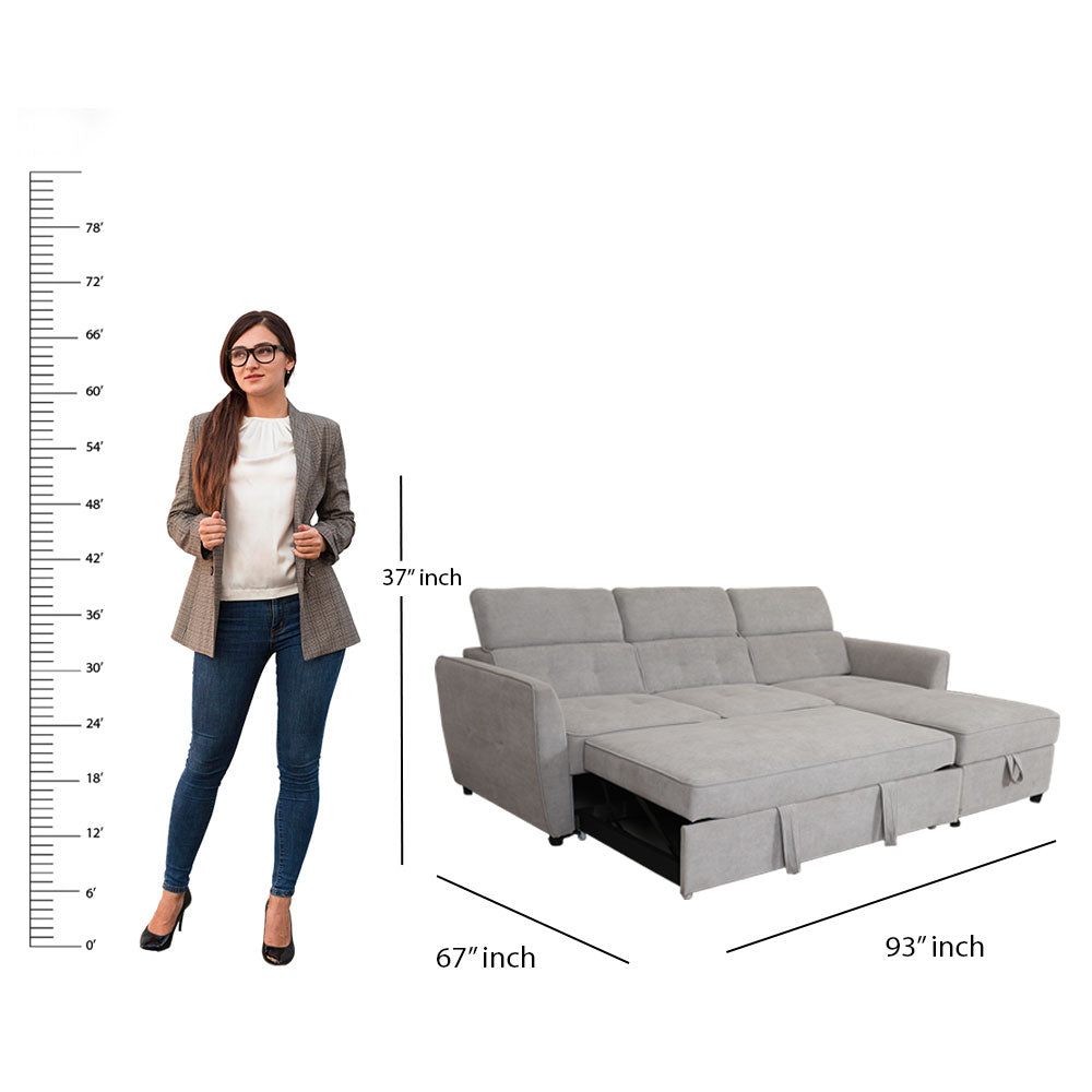 MAARK SOFA CUM BED S01002 STEEL COLOUR HT