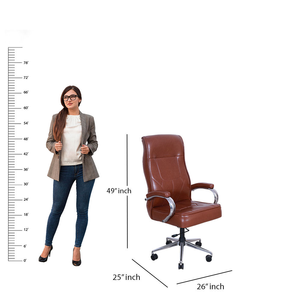 MAARK HIGH BACK OFFICE CHAIR MAXUS BROWN IAFA