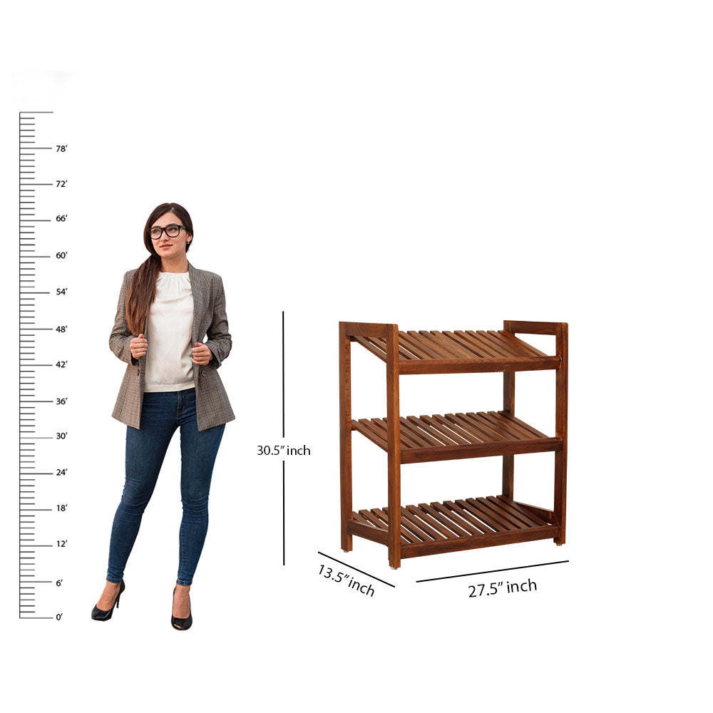 MAARK WOODEN CORNER STAND 3 FEET LADDER VMG