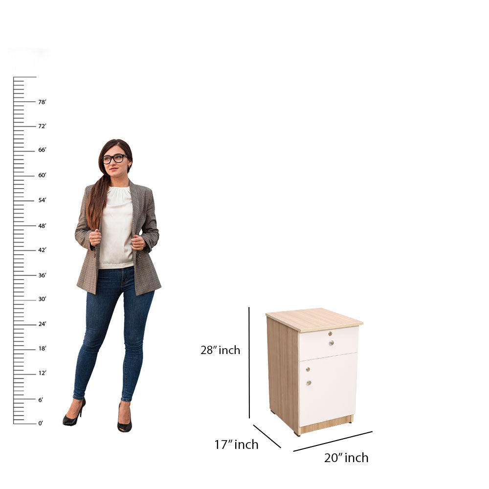 MAARK WORK STATION & PEDESTAL WITH STEEL FRAME AND GLASS 6*4
