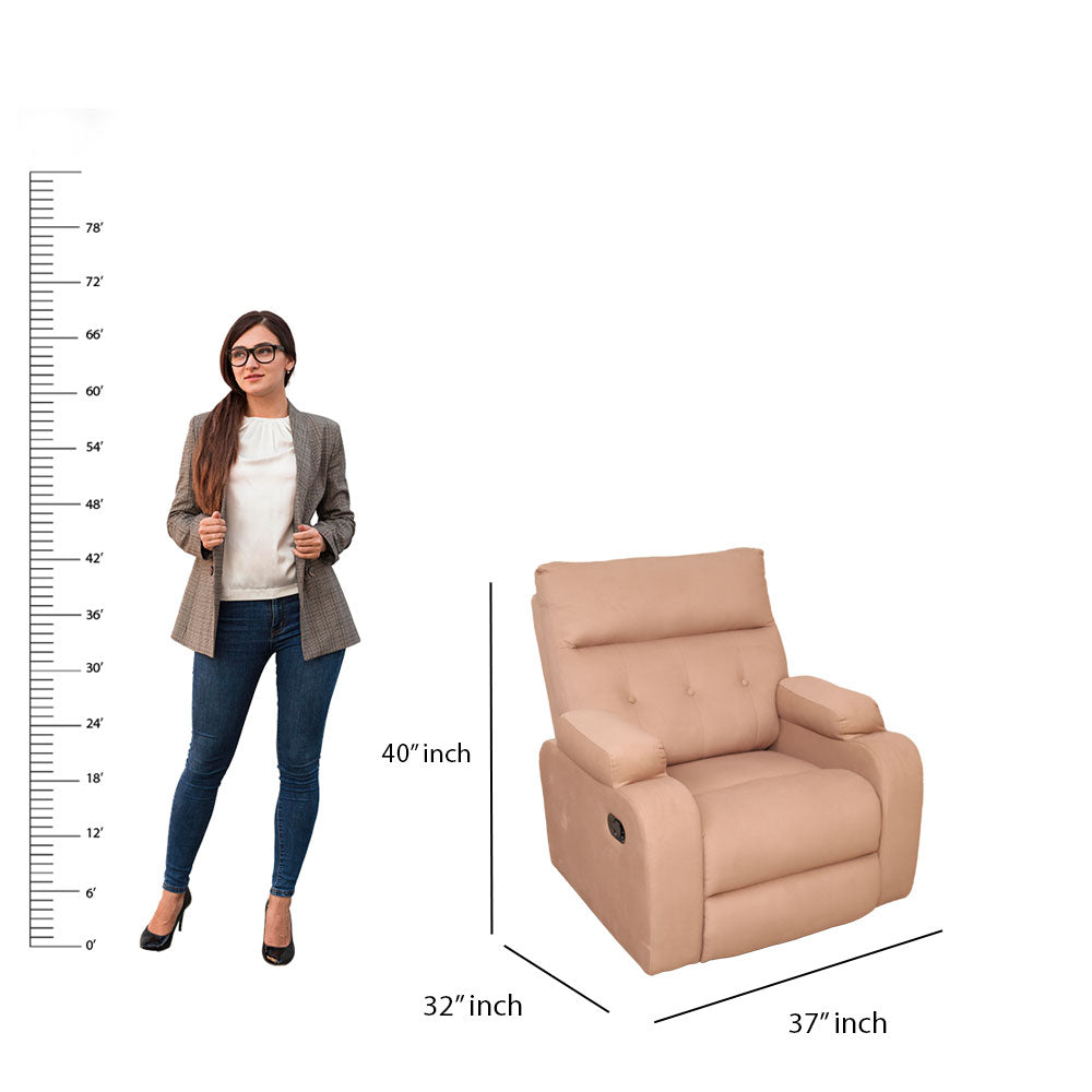 MAARK MANUAL RECLINER FABRIC SOFA SINGLE SEATER LANCER
