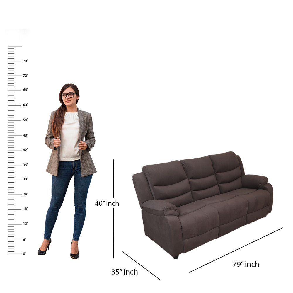 MAARK MANUAL RECLINER FABRIC SOFA SET (3+2R) MAGILCHI