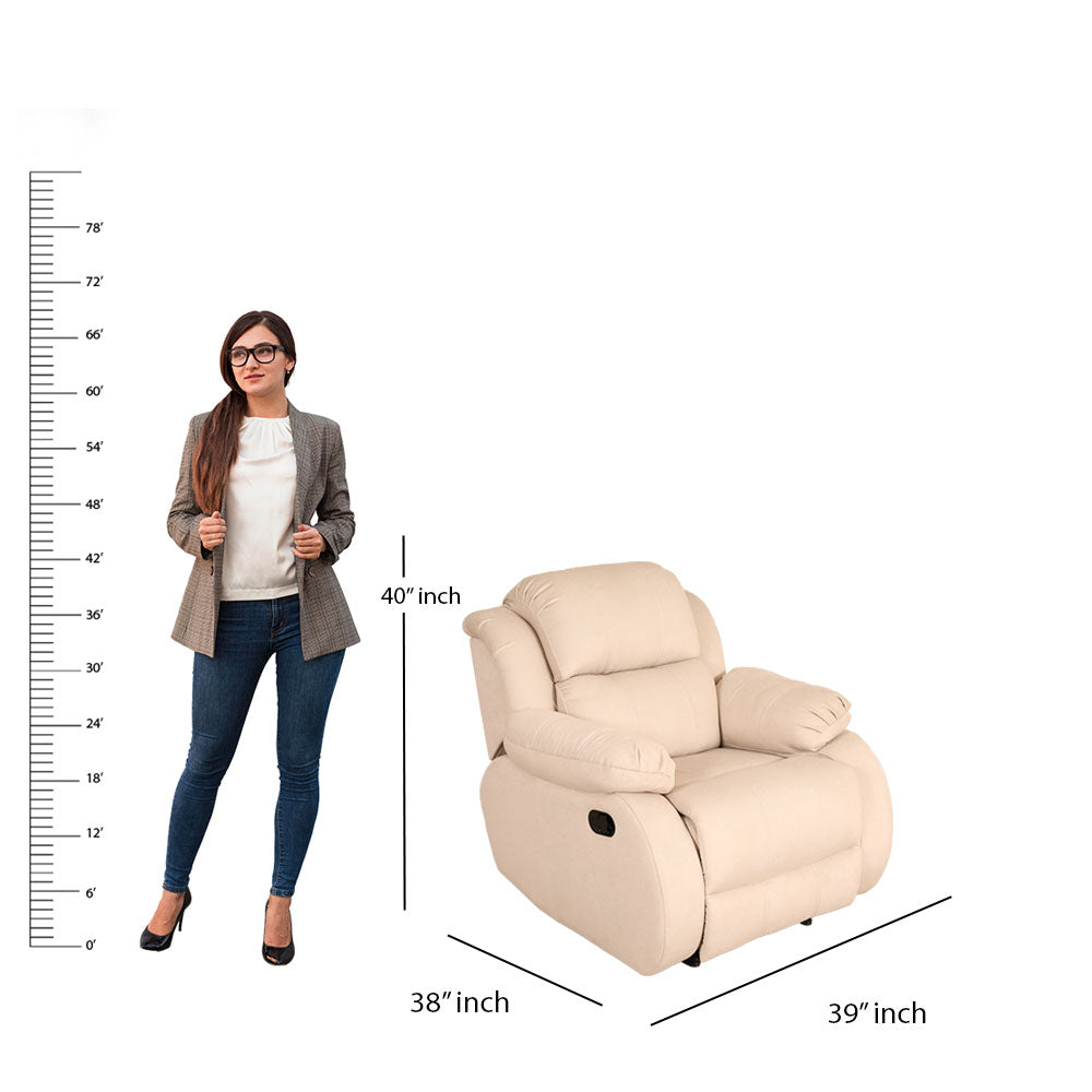 MAARK MANUAL RECLINER FABRIC SOFA SINGLE SEATER F211