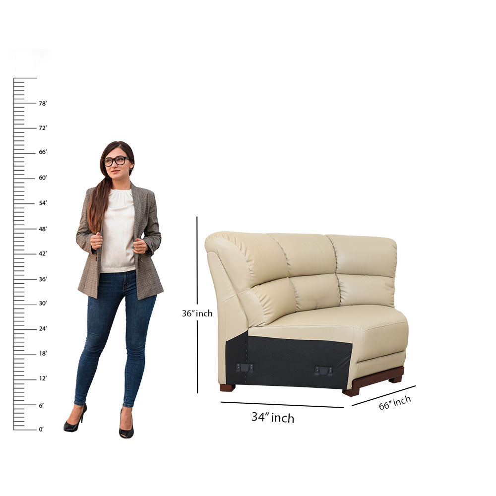 MAARK LEATHERETTE CORNER SOFA 5 SEATER DEMOS MOCHA COLOUR HT