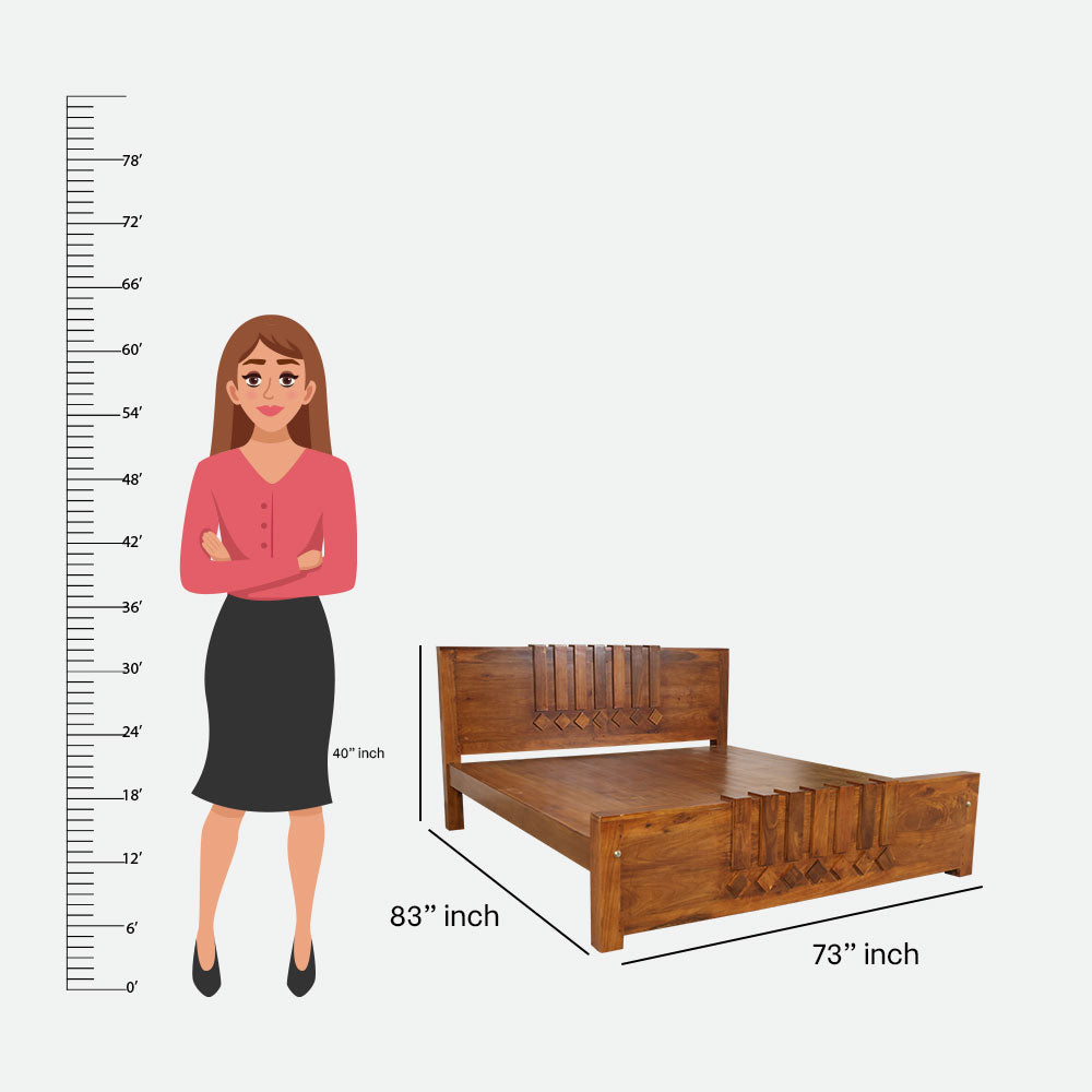 MAARK KING SIZE BED (6*6.25) AK-06 WCF