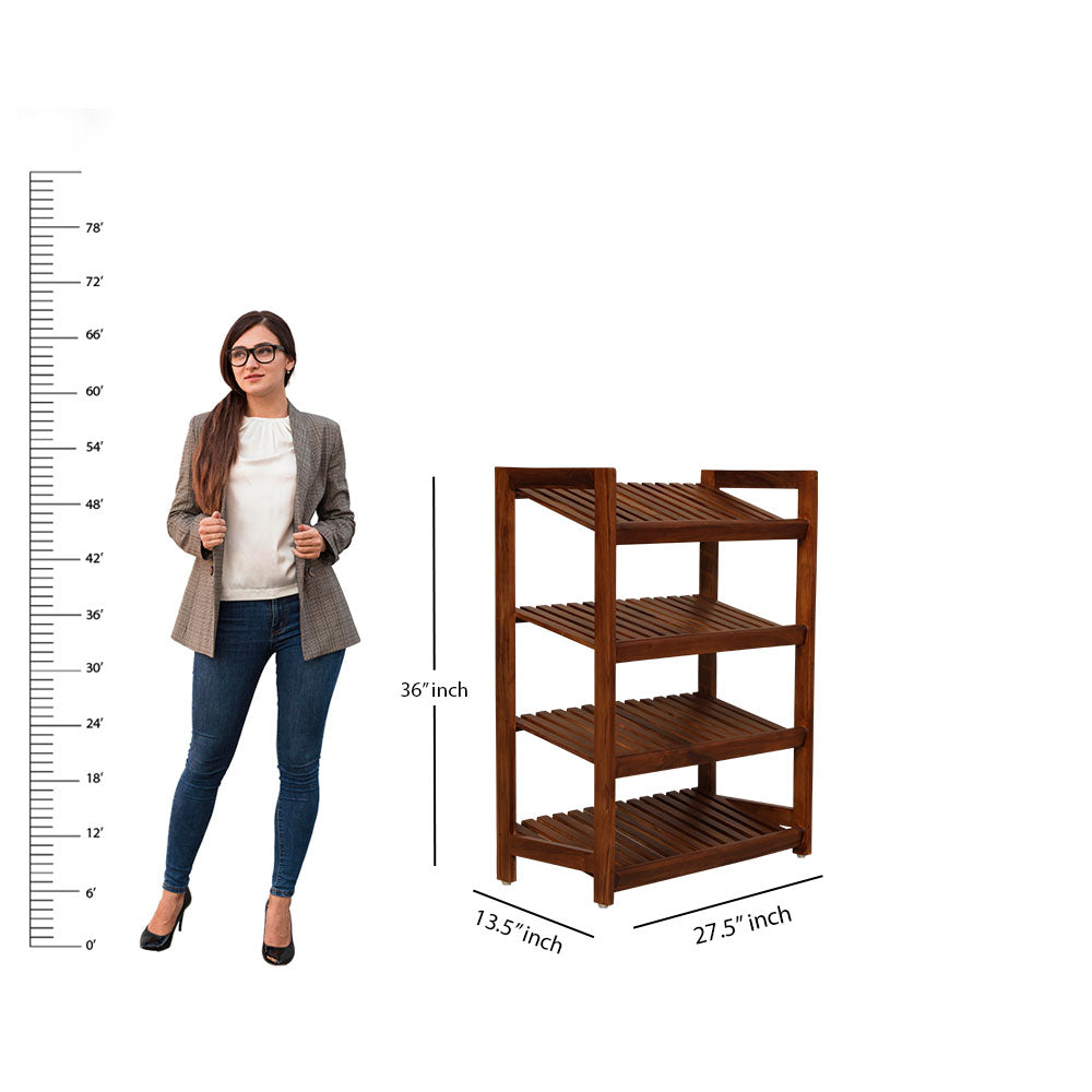 MAARK WOODEN CORNER STAND 4 LAYER 3 FEET VMG