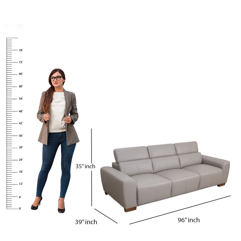 MAARK LEATHER SOFA SET (3+2) 6034 SMOKY GRAY ML