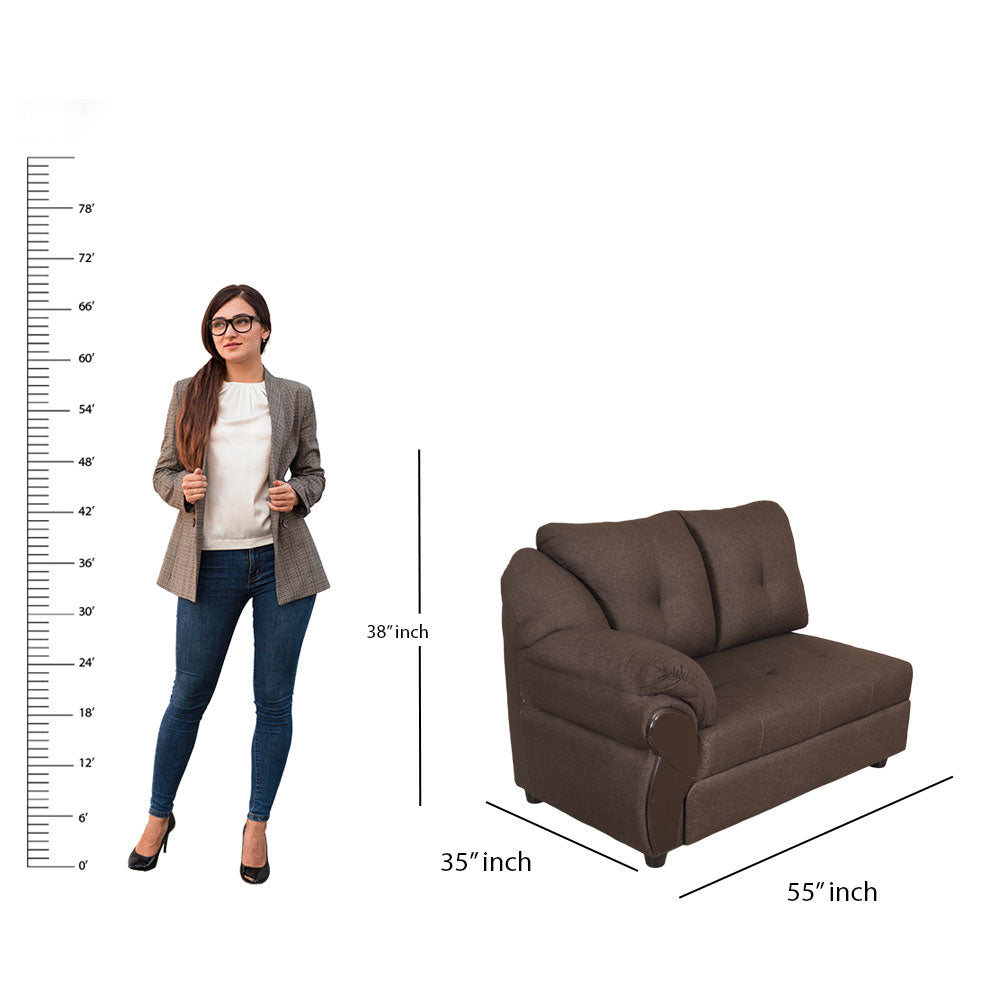 MAARK FABRIC CORNER SOFA 5 SEATER ROMANTIC