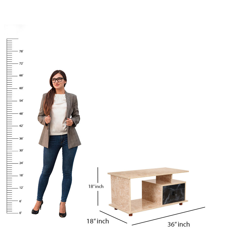 MAARK WOODEN FINISH COFFEE TABLE KUBERK