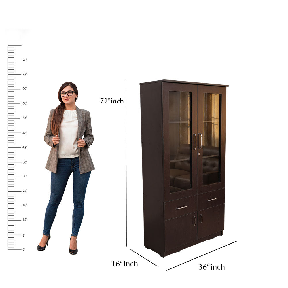 MAARK 2 DOOR BOOK SHELF