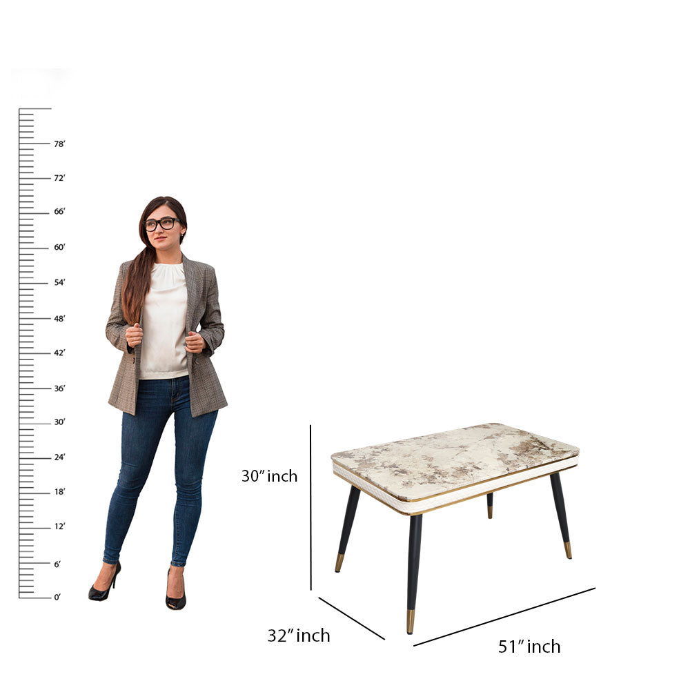 MAARK MARBLE TOP 4 SEATER DINING SET J01-A08-A27 HT