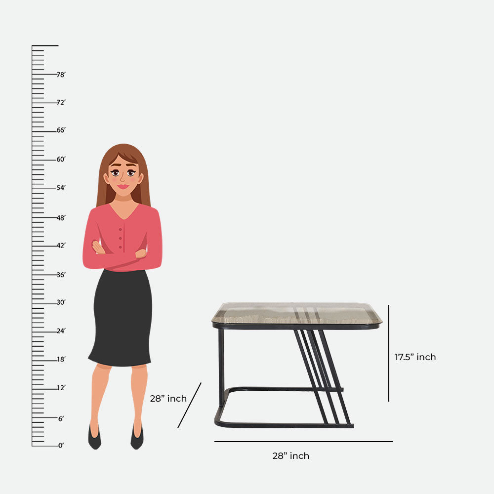 MAARK GLASS TOP COFFEE TABLE CJ-20 HT