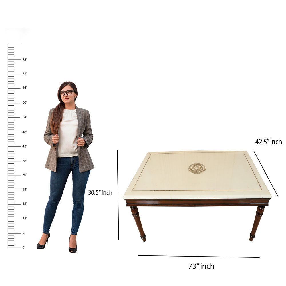 MAARK MARBLE TOP 6 SEATER DINING SET 6029 TD