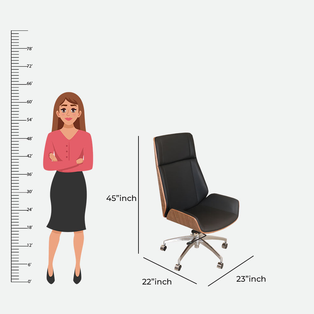 MAARK HIGH BACK OFFICE CHAIR Y609A BROWN HT