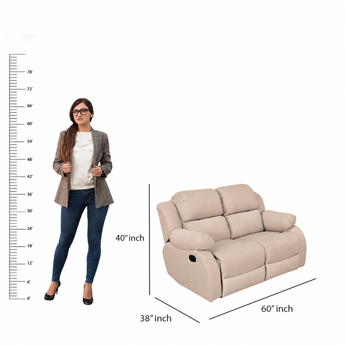 MAARK MANUAL RECLINER FABRIC SOFA SET (3+2R) F211